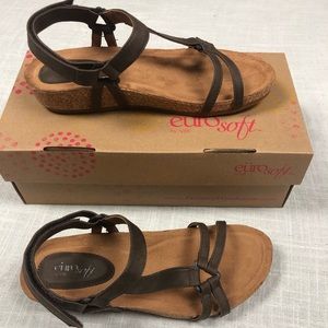 Eurosoft Genna Mocha Adjustable Strap Sandals